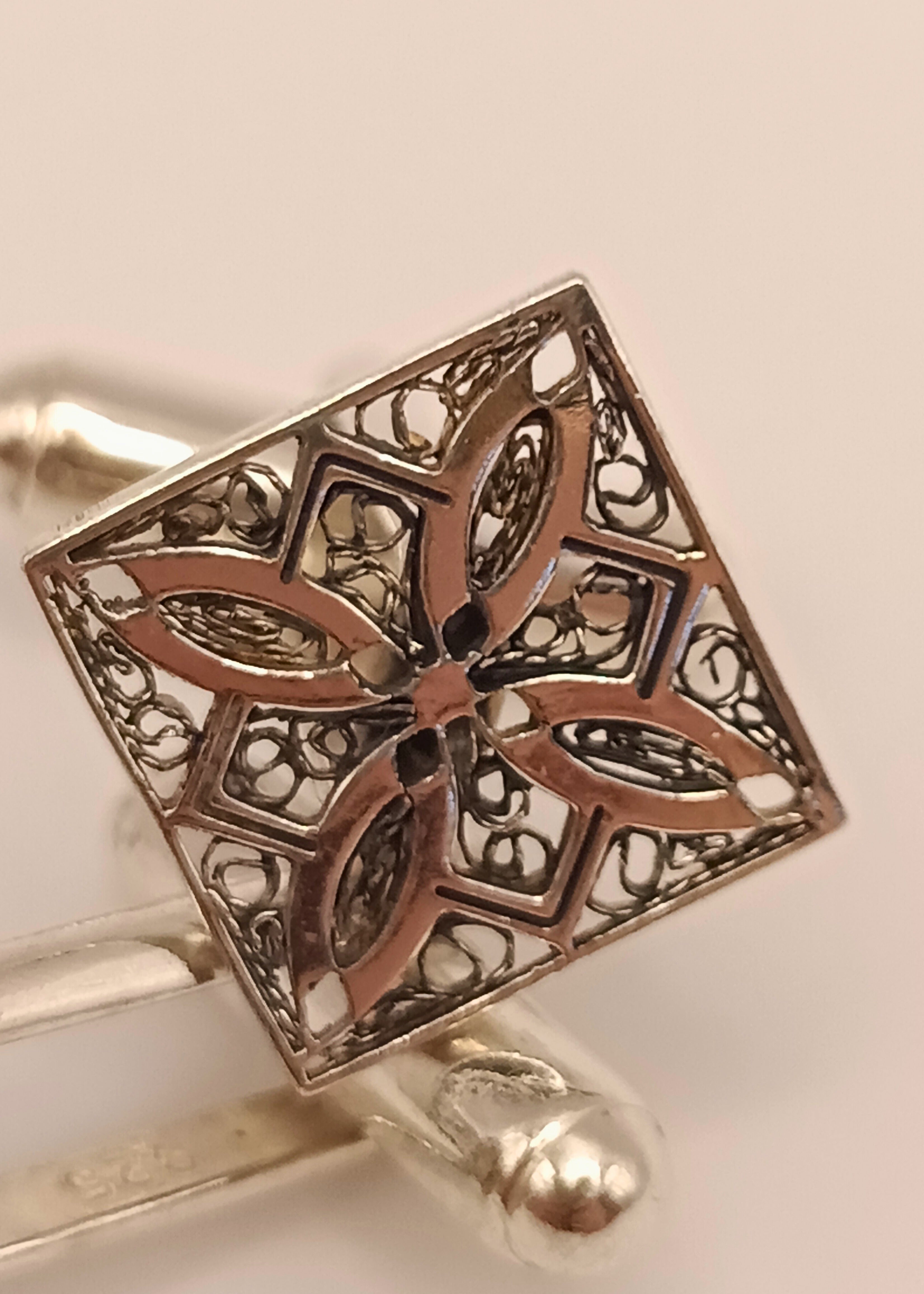 Botões de punho Azulejos